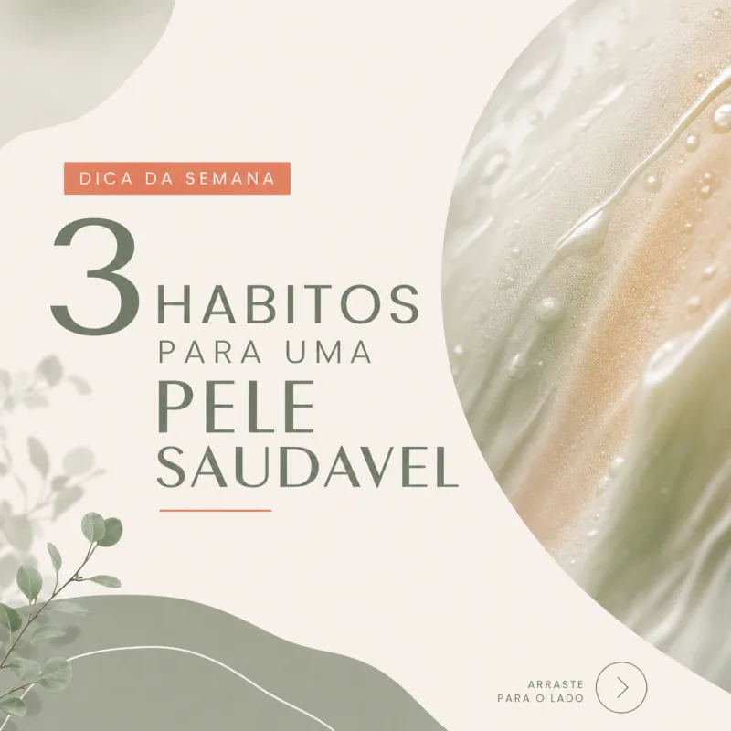 Exemplo de carrossel de dica para clínica de estética