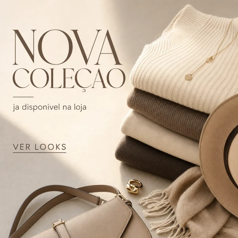 Exemplo de post de nova coleção para boutique de roupas